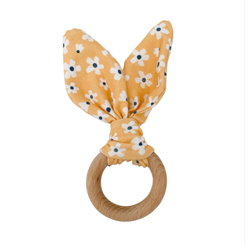 Chewable Charm Bunny Teether in Golden Daisy