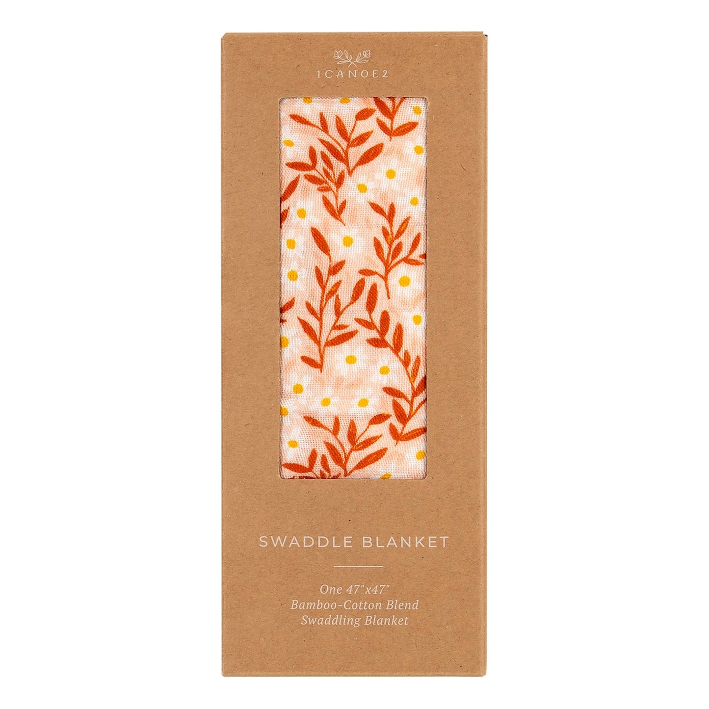 One Canoe Two Pink Daisy Baby Swaddle Blanket