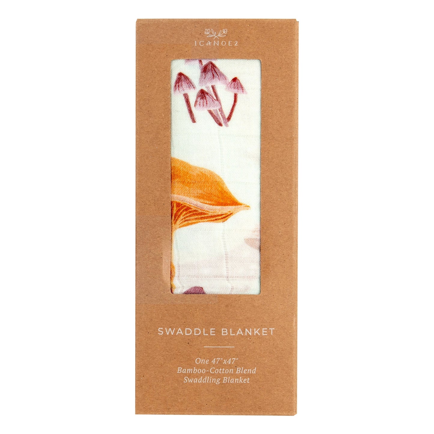 One Canoe Two Mushrooms Baby Swaddle Blanket