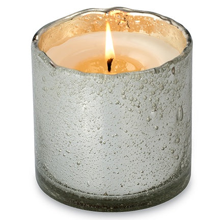 SHINY SILVER GLASS TUMBLER CANDLE