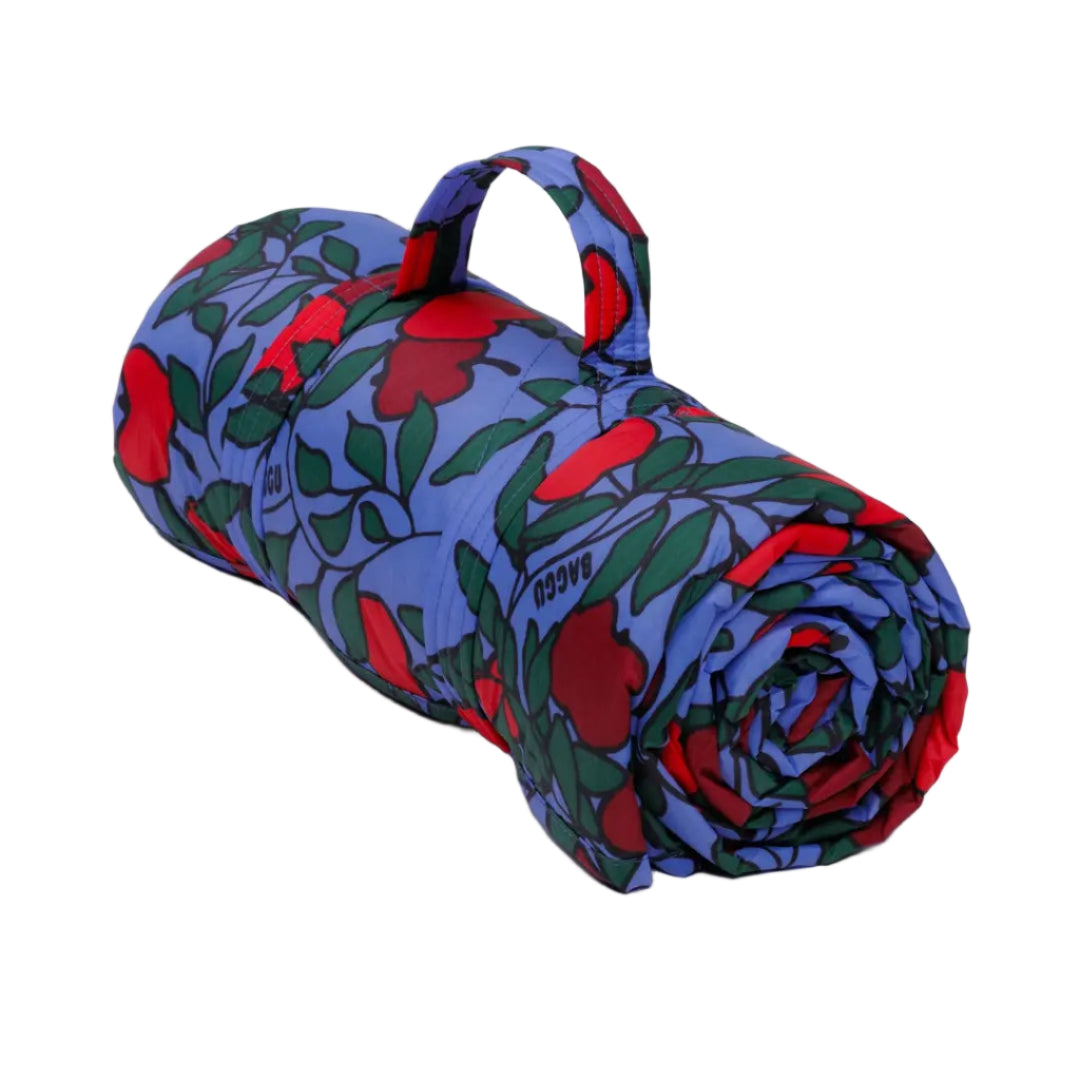 Puffy Picnic Blanket in Candy Apple
