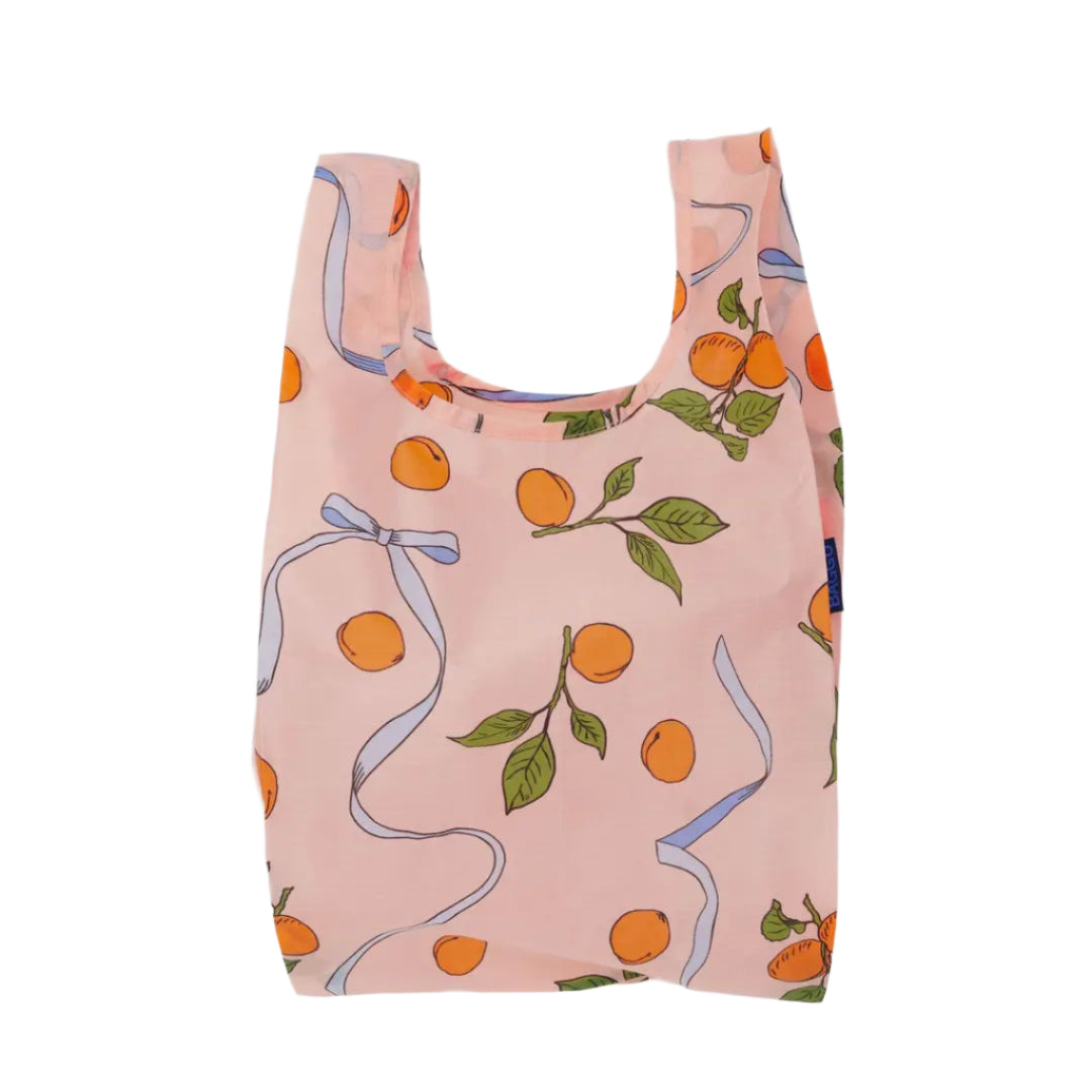 Baby Baggu in Apricots and Ribbons Print