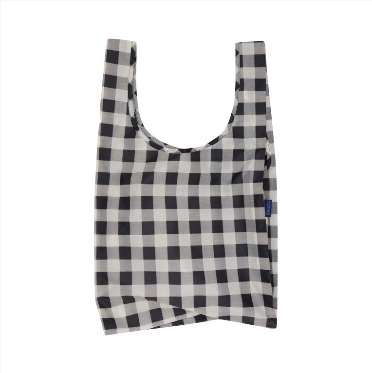 Standard Baggu in Black and White Big Check pattern