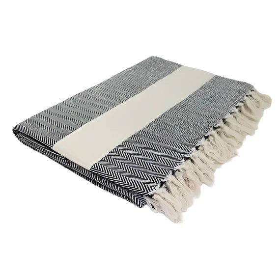 Premium Turkish Blanket in Black
