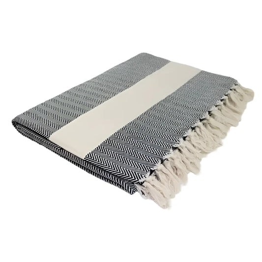 Premium Turkish Blanket in Black