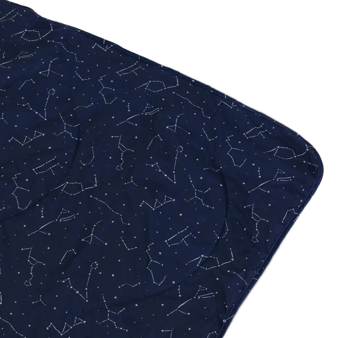 Puffy Picnic Blanket in Constellation Midnight, close up to show pattern