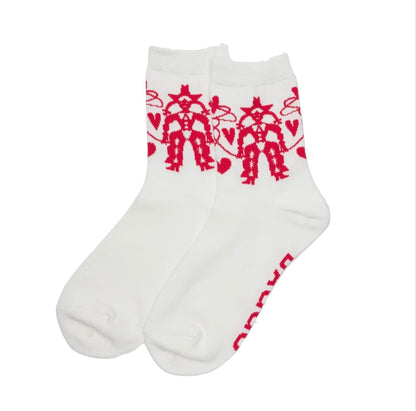 Crew Socks in Cowgirl Pattern