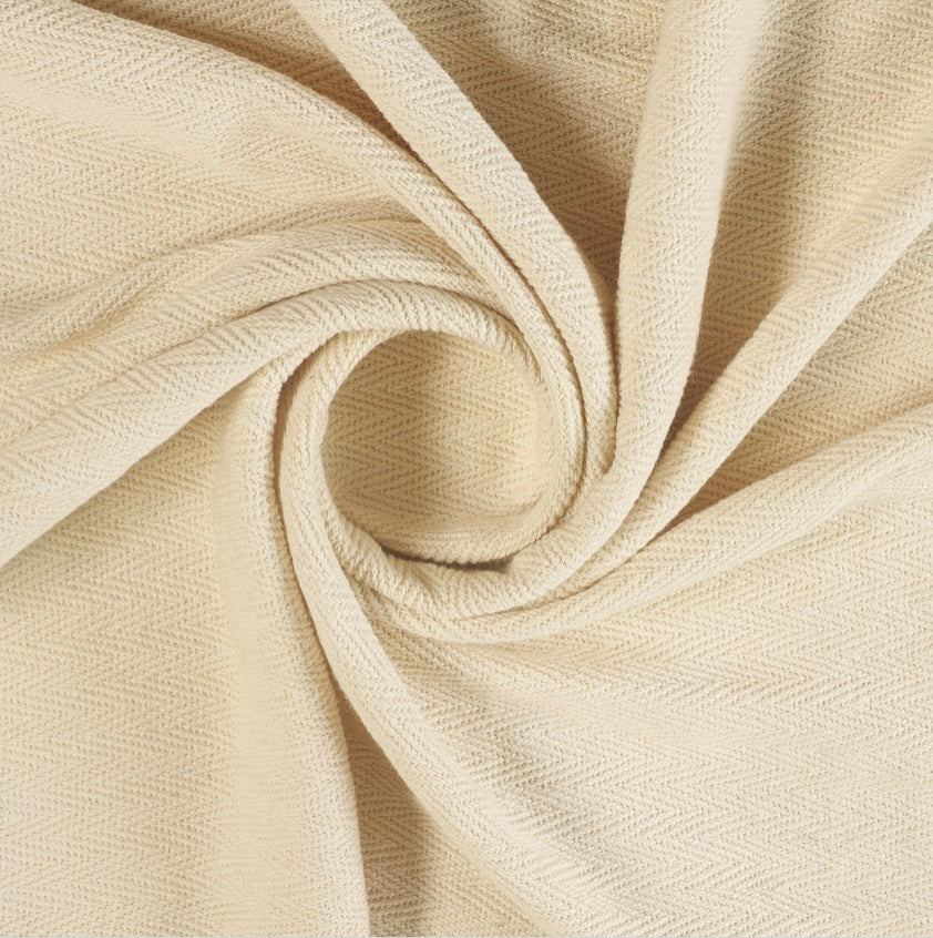 LR Home Embroidered Chevron Throw Blanket in Cream 
