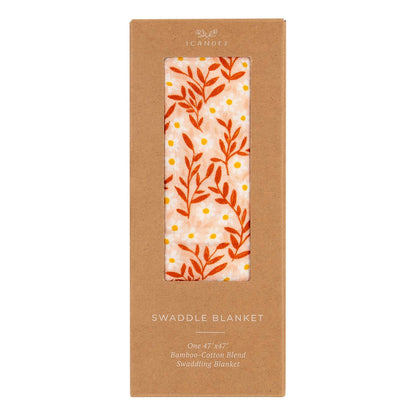 One Canoe Two Pink Daisy Baby Swaddle Blanket
