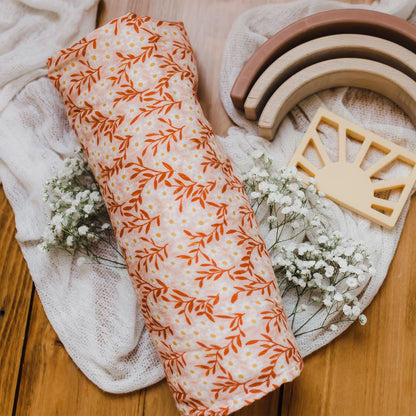 One Canoe Two Pink Daisy Baby Swaddle Blanket