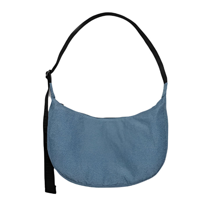 Medium Crescent Bag in Denim
