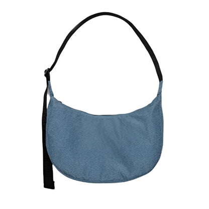 Medium Crescent Bag in Denim