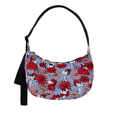 Medium Crescent Bag in Floral Snoopy