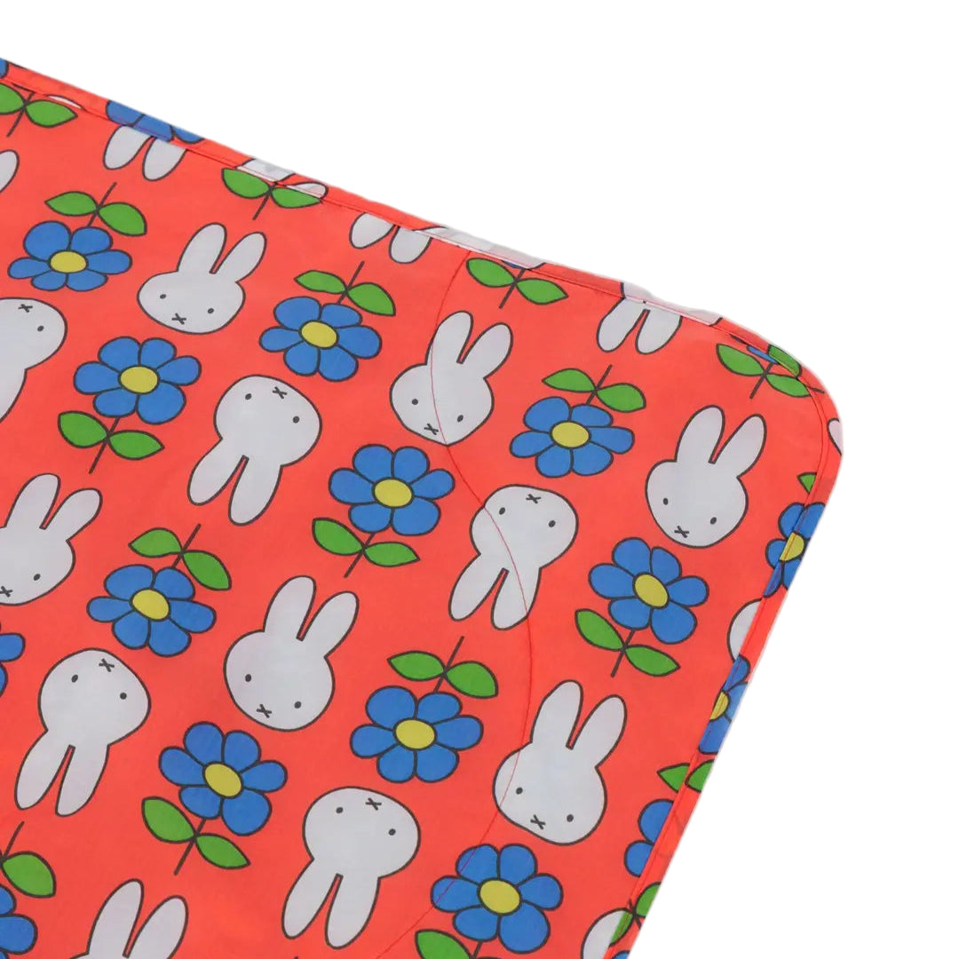 Puffy Picnic Blanket in Flower Miffy, close up to show pattern