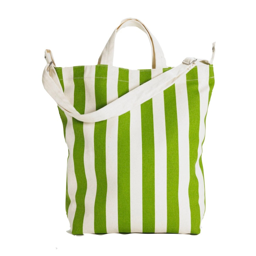 Duck Bag in Green Awning Stripe