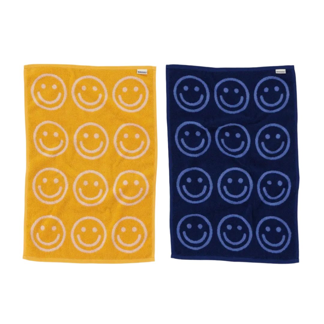 Hand Towels in Happy Blue Marigold