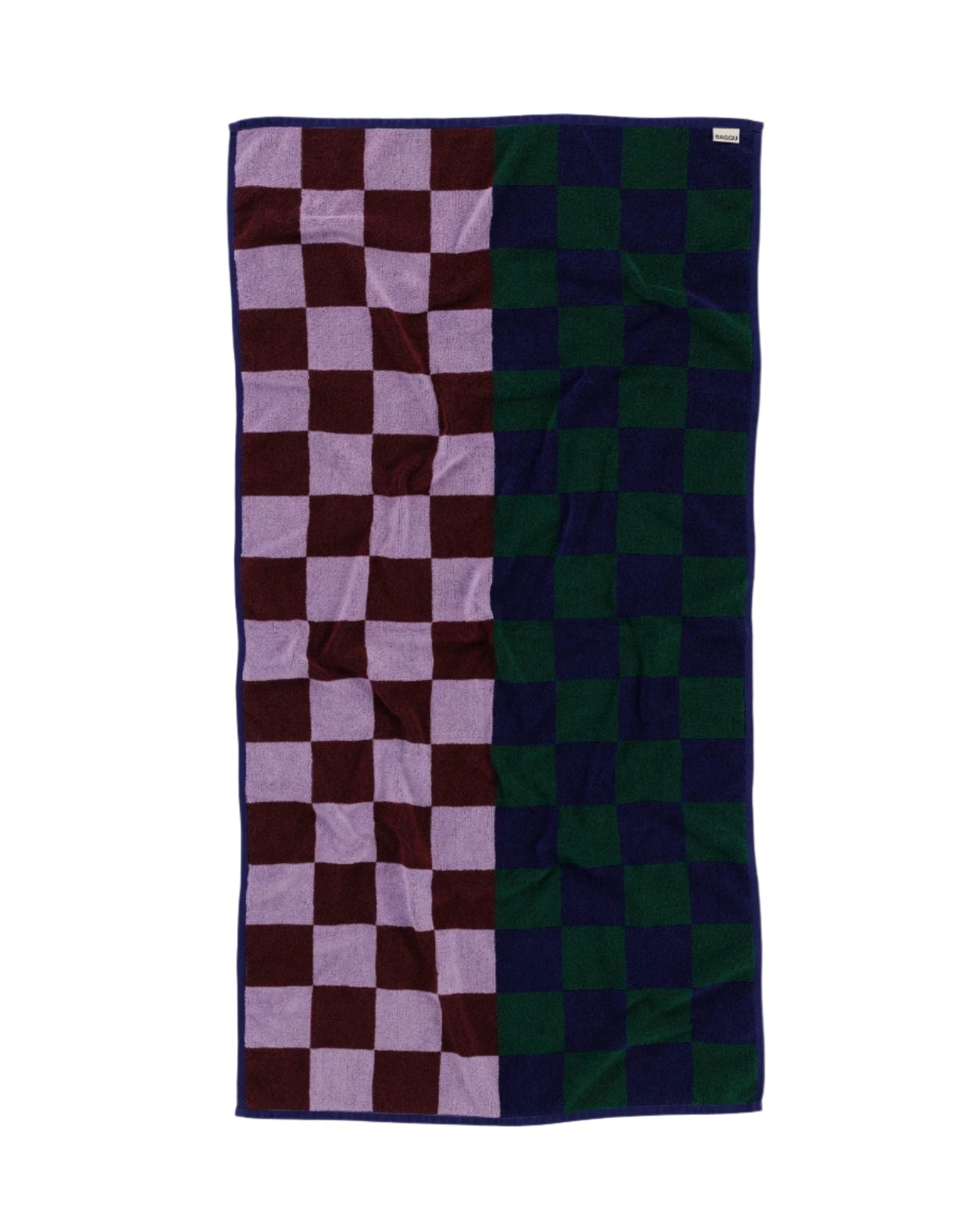 Baggu Bath Towel in Jewel Check 