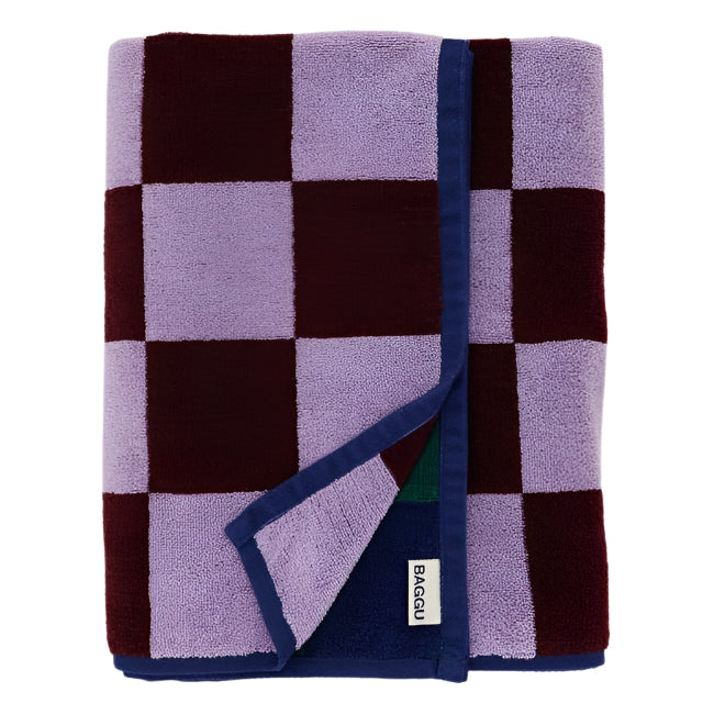 Baggu Bath Towel in Jewel Check