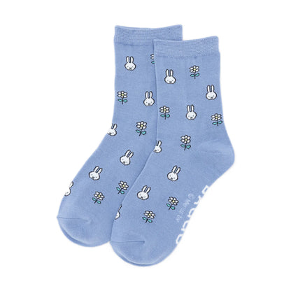 Crew Socks in Miffy Blue Pattern