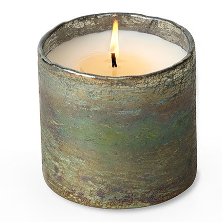 MOSSY GREEN GLASS TUMBLER CANDLE