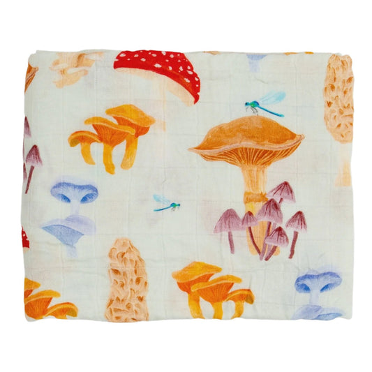 One Canoe Two Mushrooms Baby Swaddle Blanket