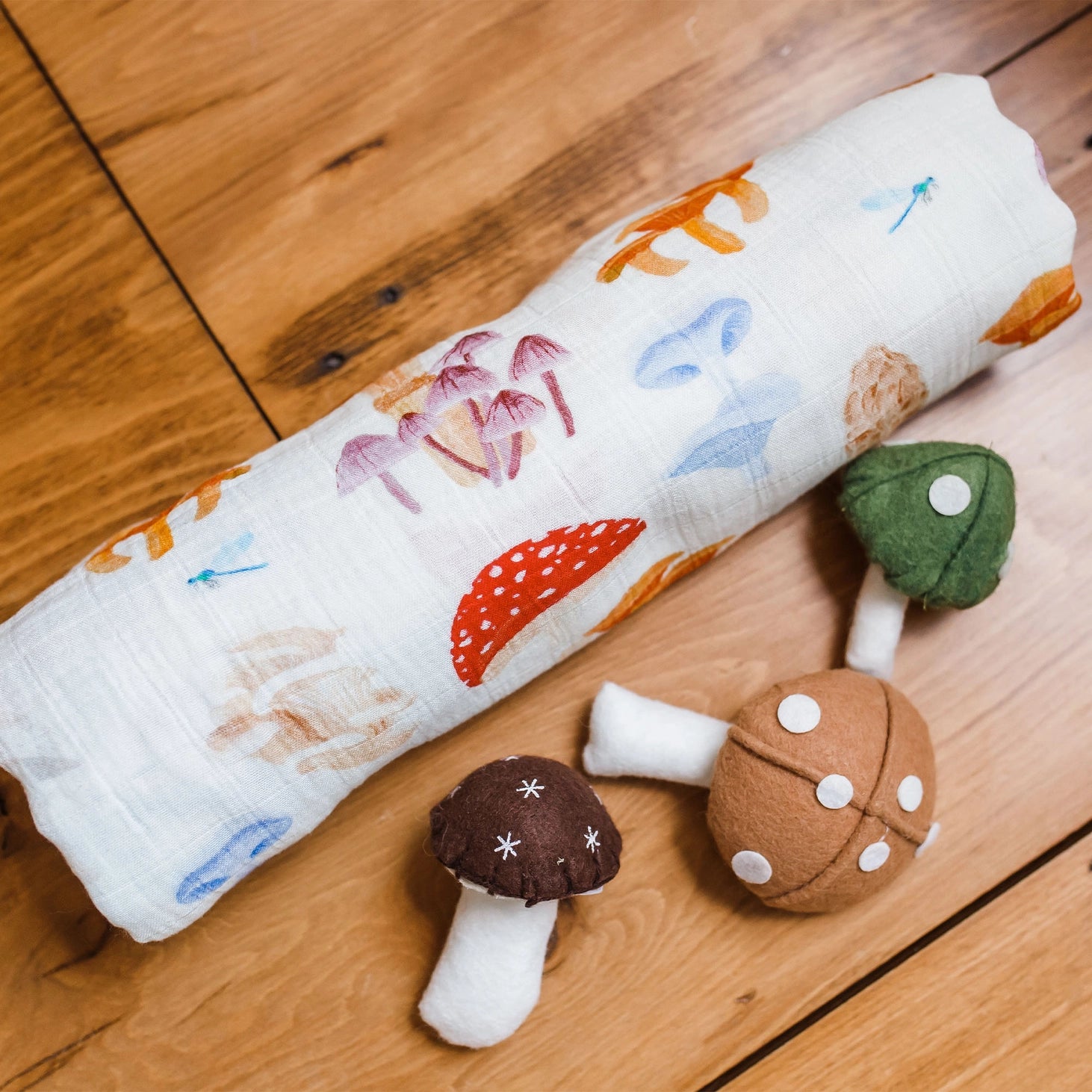 One Canoe Two Mushrooms Baby Swaddle Blanket