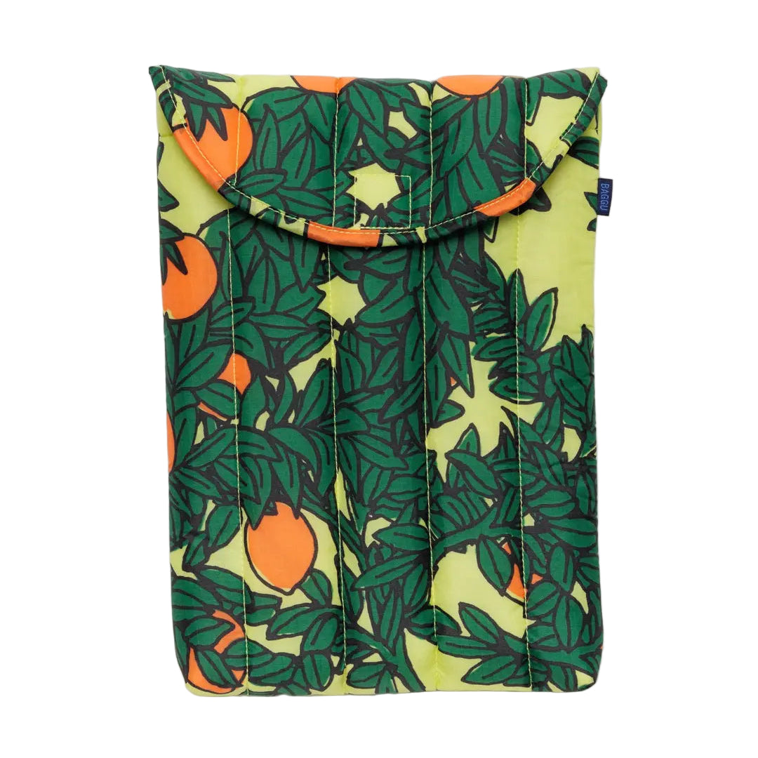 Puffy Laptop Case in Orange Tree