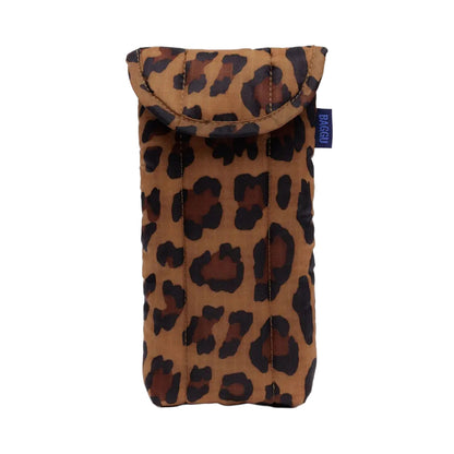 Puffy glasses sleeve in Leopard