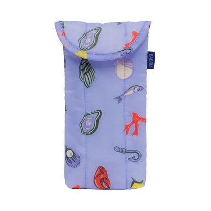 Puffy glasses sleeve in Sea Charm
