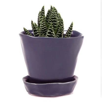 Chive Ceramic Planter in Ultraviolet