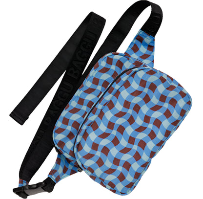 Baggu Fanny in Wavy Gingham Check