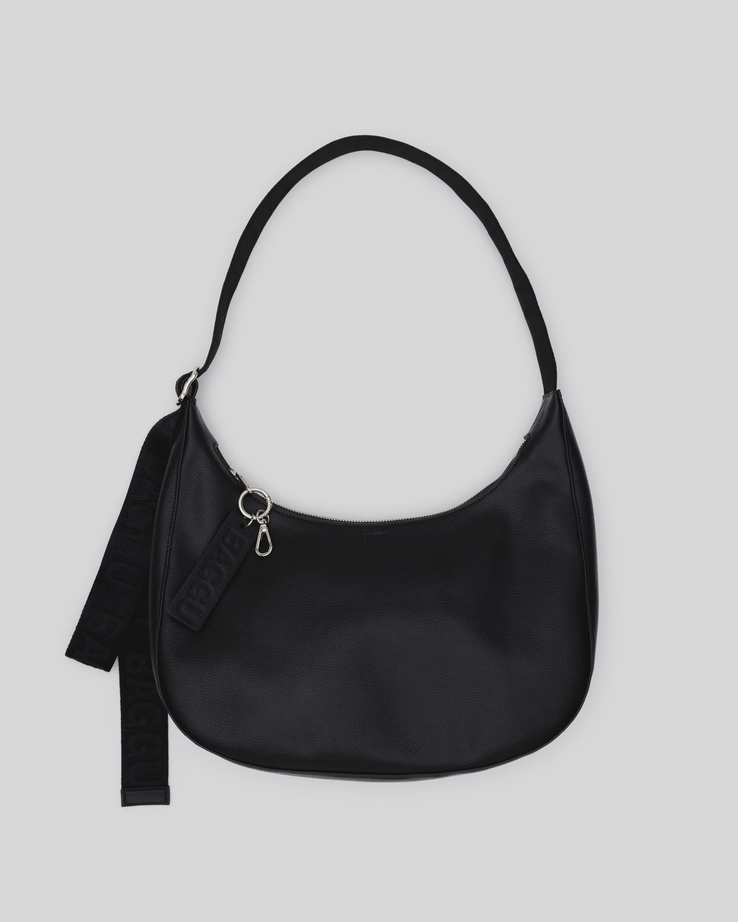 MEDIUM RECYCLED LEATHER CRESCENT BAG
