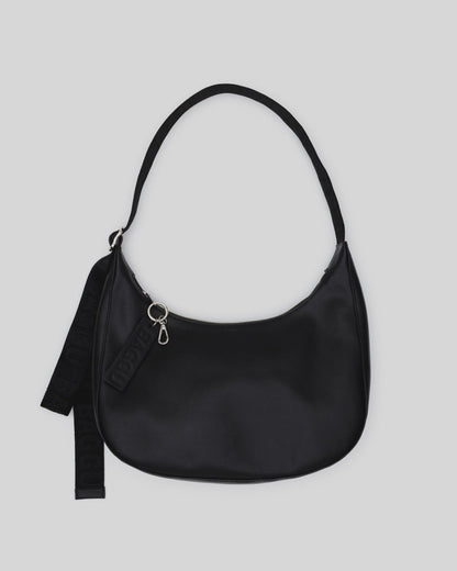 MEDIUM RECYCLED LEATHER CRESCENT BAG
